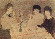 Marie Laurencin Rolansan with friend drinking tea oil painting